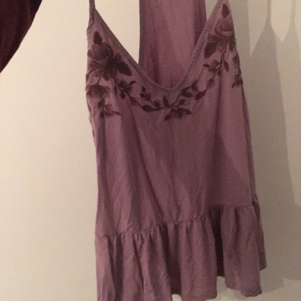 purple floral tank top